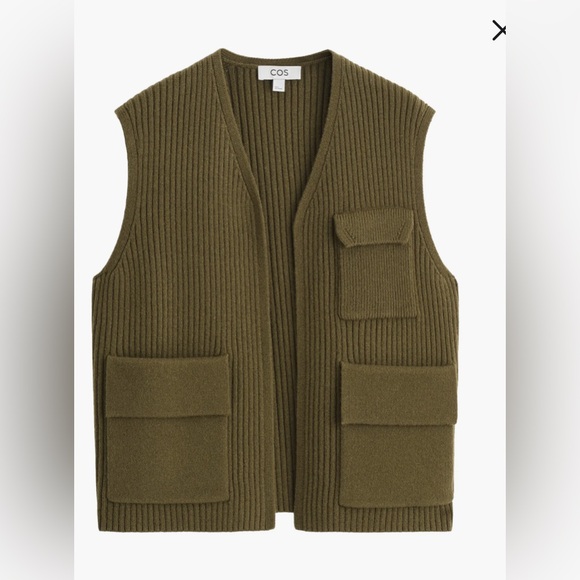 COS Merino Wool Rib Utility Vest - Picture 1 of 7